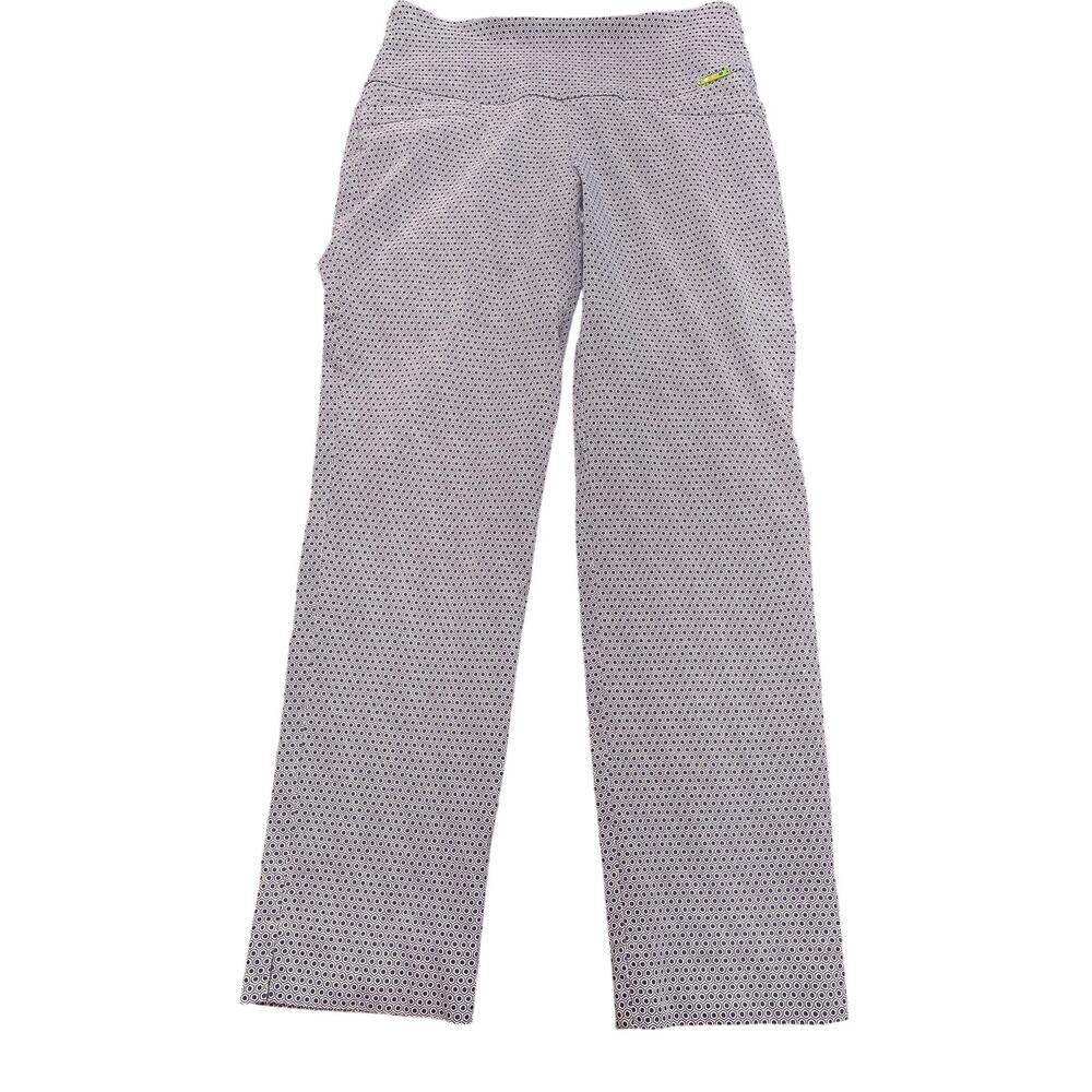 Swing Control Blue White Geometric Pull-On Golf Pants Women’s Sze 6 Country Club